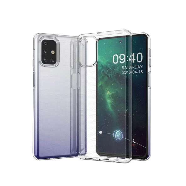 Samsung Galaxy M31S Kılıf Lüx Şeffaf Silikon ürün görseli 1