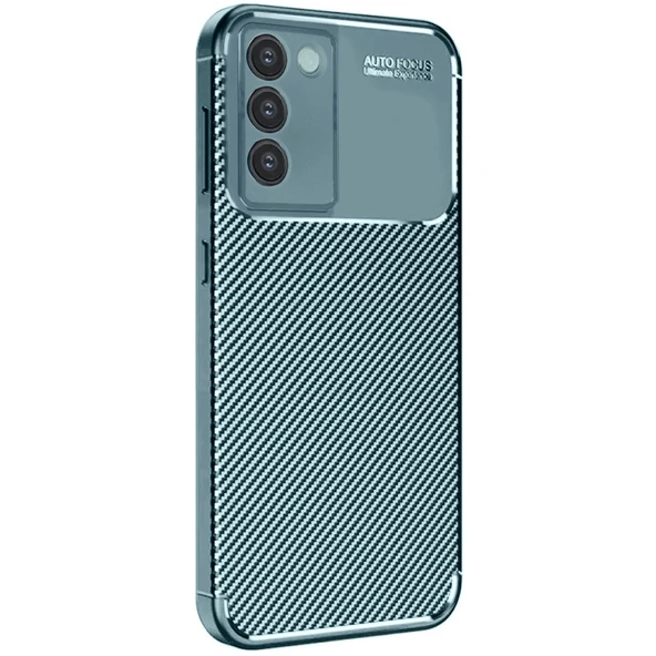 Vivo V30 Lite 4G Kılıf Auto Focus Karbon Kapak - Koyu Yeşil ürün görseli 1