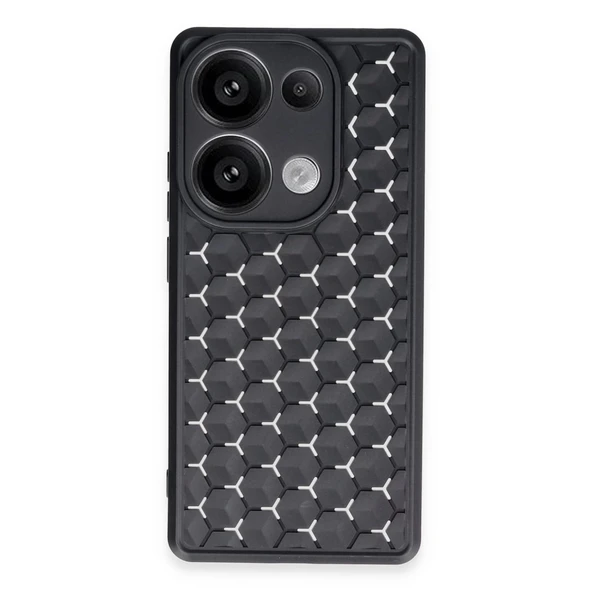 Xiaomi Redmi Note 13 Pro 4G Kılıf Petek Silikon Kapak - Siyah ürün görseli 1