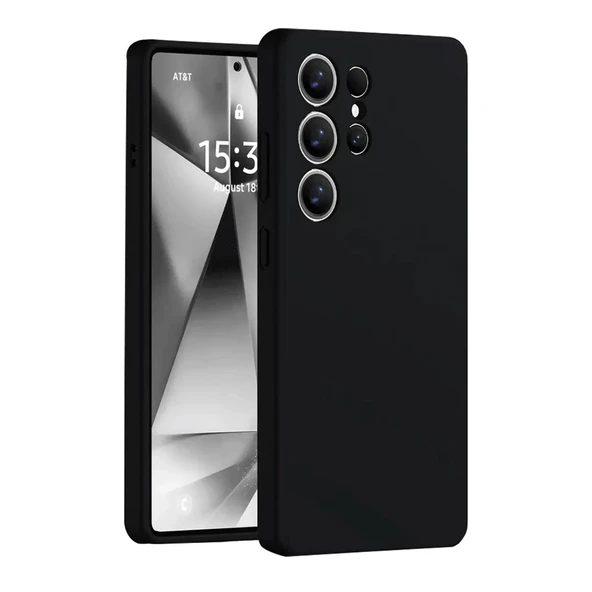 Samsung Galaxy S25 Ultra Kılıf Nano İçi Kadife Silikon - Siyah ürün görseli 1