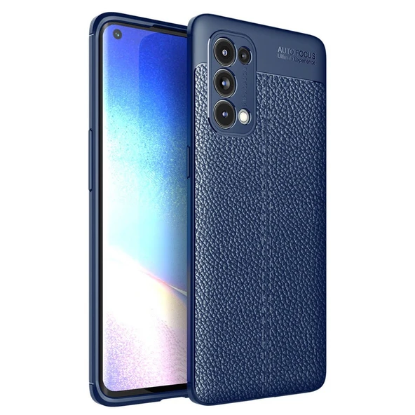 Oppo Reno 5 Pro Kılıf Auto Focus Kapak - Lacivert ürün görseli 1