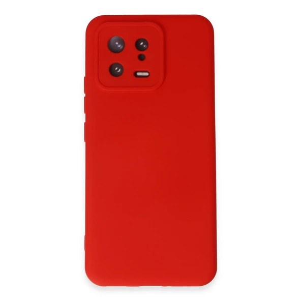 Xiaomi Mi 13 Kılıf Nano İçi Kadife Silikon - Kırmızı ürün görseli 1