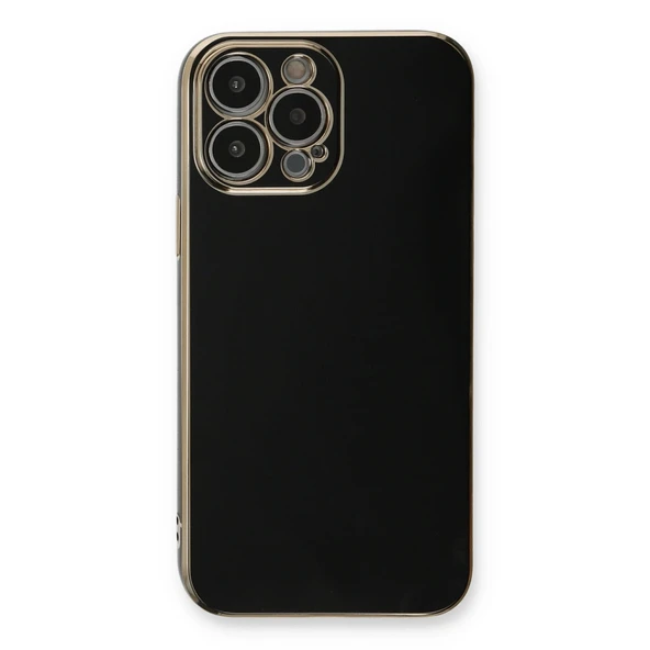 İphone 13 Pro Max Kılıf Volet Silikon - Siyah - Resim 2