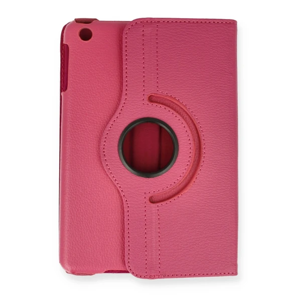 İpad Mini 1 Kılıf 360 Tablet Deri Kılıf - Pembe - Resim 2