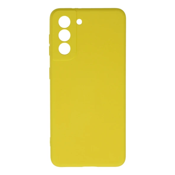 Samsung Galaxy S21 Kılıf Nano İçi Kadife Silikon - Sarı ürün görseli 1