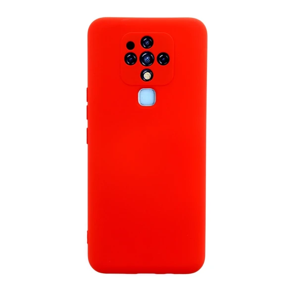 Tecno Camon 16 Kılıf Nano İçi Kadife Silikon - Kırmızı ürün görseli 1