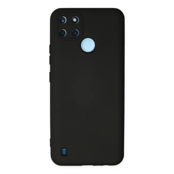 Realme C25Y Kılıf Nano İçi Kadife Silikon - Siyah ürün görseli 1