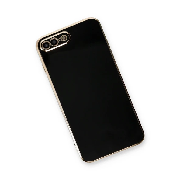 İphone 7 Plus Kılıf Volet Silikon - Siyah - Resim 3