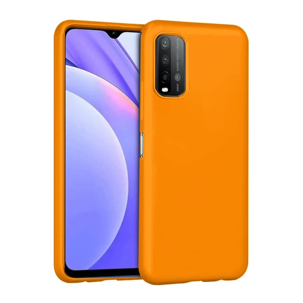 Xiaomi Redmi 9T Kılıf Nano İçi Kadife Silikon - Turuncu ürün görseli 1