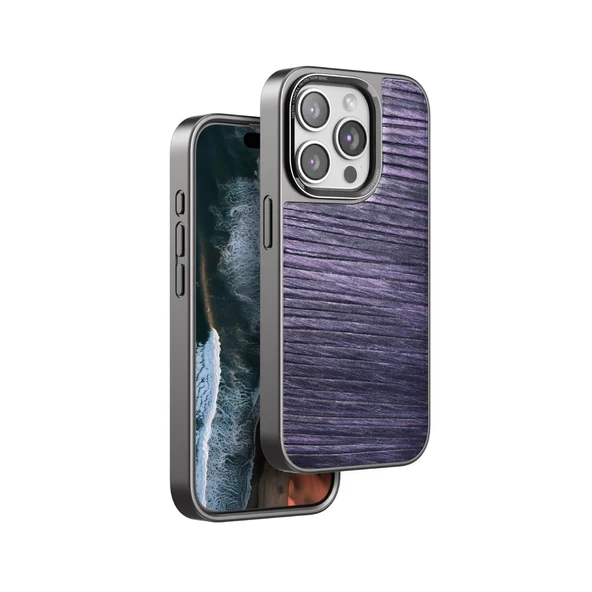 Venco İphone 15 Pro Max Wave Kapak - Derin Mor ürün görseli 1