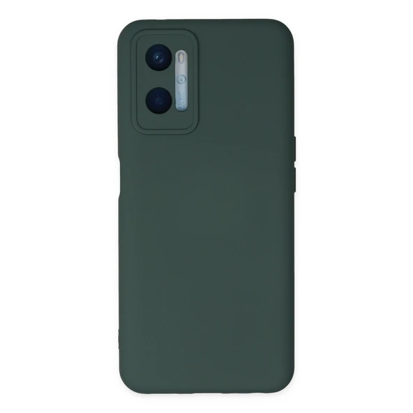 Oppo A96 Kılıf Nano İçi Kadife Silikon - Koyu Yeşil ürün görseli 1