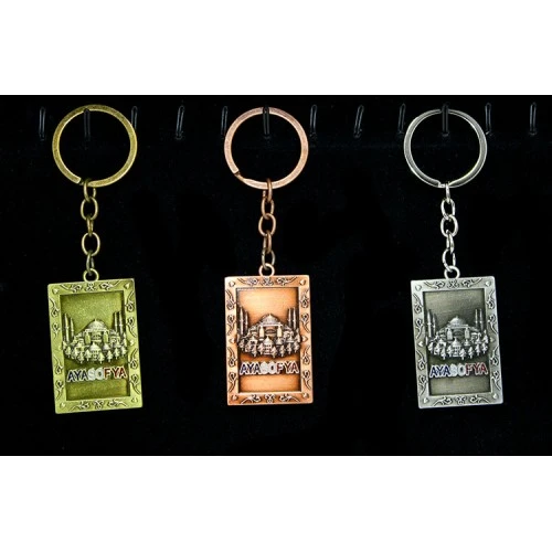 Metal Ayasofya Anahtarlık Dikdörtgen Tasarım ürün görseli 1
