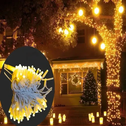 10M 100 Led Ip65 Dış Mekan Led Işık Beyaz Kablo ürün görseli 1