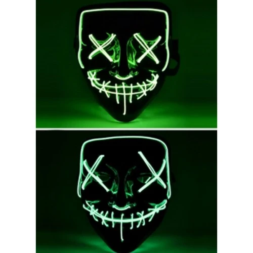 Led Işıklı Yeşil Maske - Resim 2