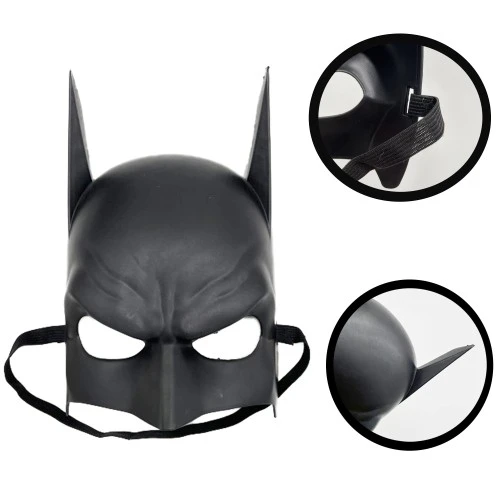 Siyah Çocuk Batman Maskesi Lastikli ürün görseli 1