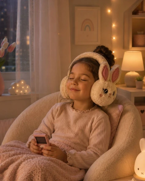 Peluş Bluetooth Kulaküstü Kulaklık Mikrofonlu Kablosuz Müzik Kulaklığı ürün görseli 1