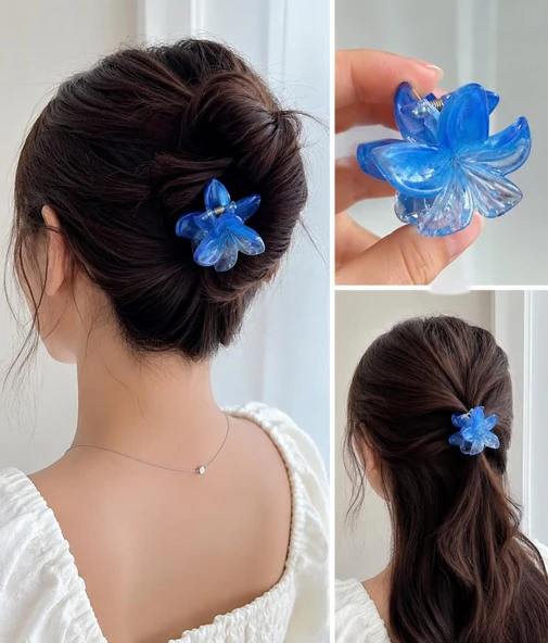 Çiçek Mini Toka A Plus Kalite İthal Premium  Mandal Saç Tokası 4 Cm Kadın Kız Çocuk Saç Aksesuarı ürün görseli 1