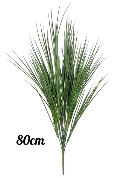 Yapay Çiçek Yeşil Grass Saz 80cm Bitki Yapay Çiçek Dekor Çiçeği Uzun Ot ürün görseli 1