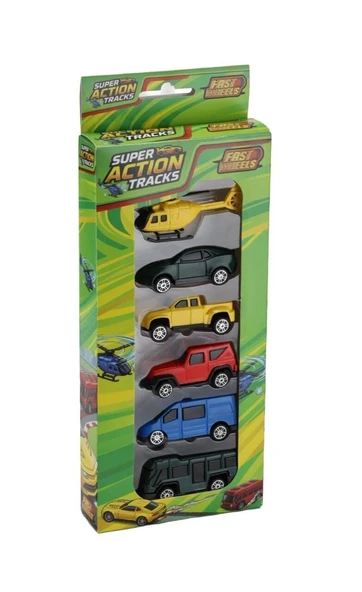 ER-256 FAST WHEELS SUPER ACTION TRACKS 6LI SET 40LI ürün görseli 1