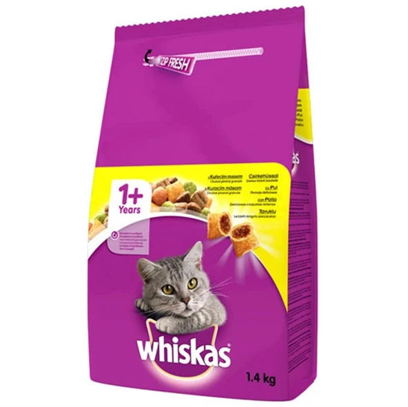 Whiskas Tavuklu ve Sebzeli 1.4 kg Yetişkin Kuru Kedi Maması ürün görseli 1