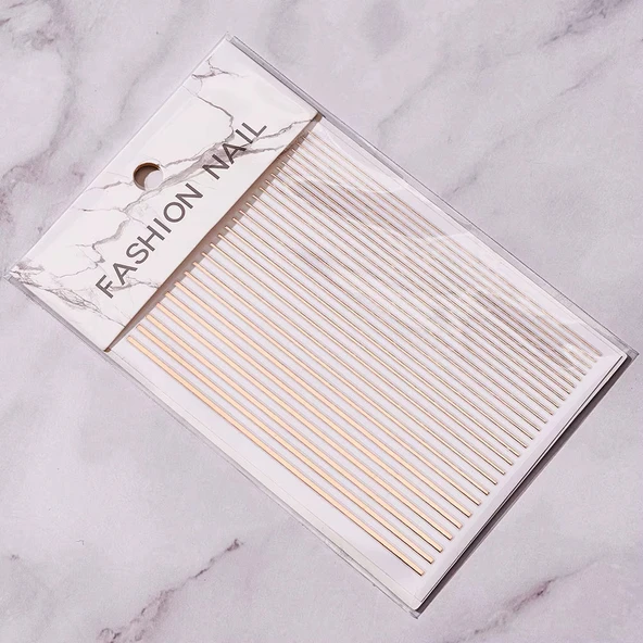 Rose Gold Şerit Tırnak Sticker Şerit Tırnak Etiketi Nail Art ürün görseli 1