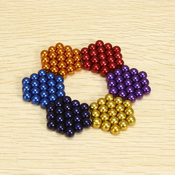 Renkli 216 Adet Mıknatıs Neocube Mıknatıs 5 Mm Neodyum ürün görseli 1