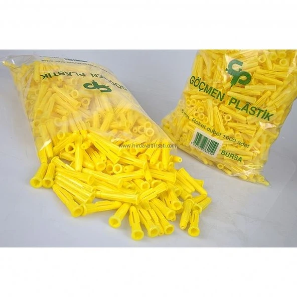 Plastik Roket dübel 10luk 500 adet ürün görseli 1