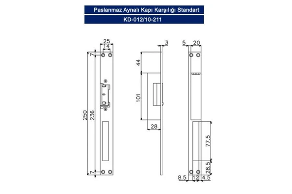 Kale 211 standart tip elektrikli kapı karşılığı basaç - Resim 2