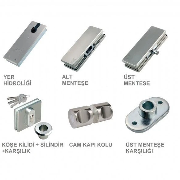 Kale Cam kapı aksesuar seti standart, Set 2 ürün görseli 1
