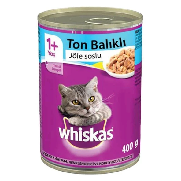 Whiskas Jöle İçinde Ton Balıklı Yetişkin Kedi Konservesi 400gr ürün görseli 1