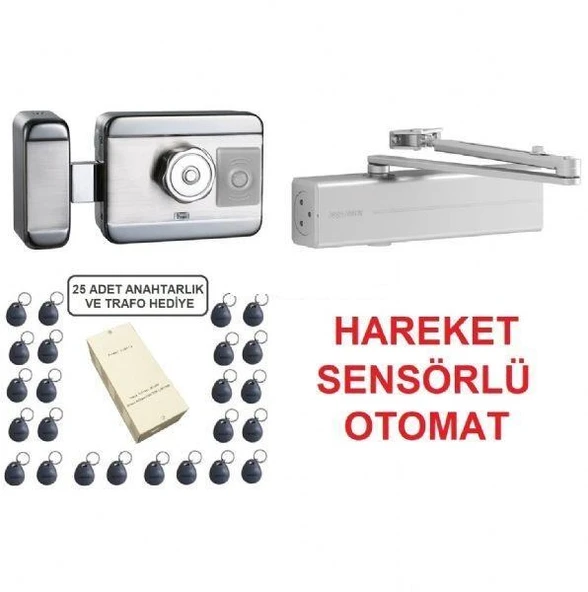 3 lü apartman kapı seti Hareket sensörlü Marelli Motorlu otomat + DC300 Hidrolik kapı yayı ürün görseli 1
