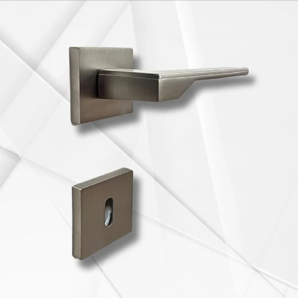 Marelli STILO SÜPER SATEN inox saten renkli italyan tipi kare rozetli 1. KALİTE kapı kolu ürün görseli 1