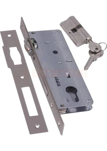 Kale 154/40 40 mm geniş makaralı silindirli kilit saten ayna ürün görseli 1