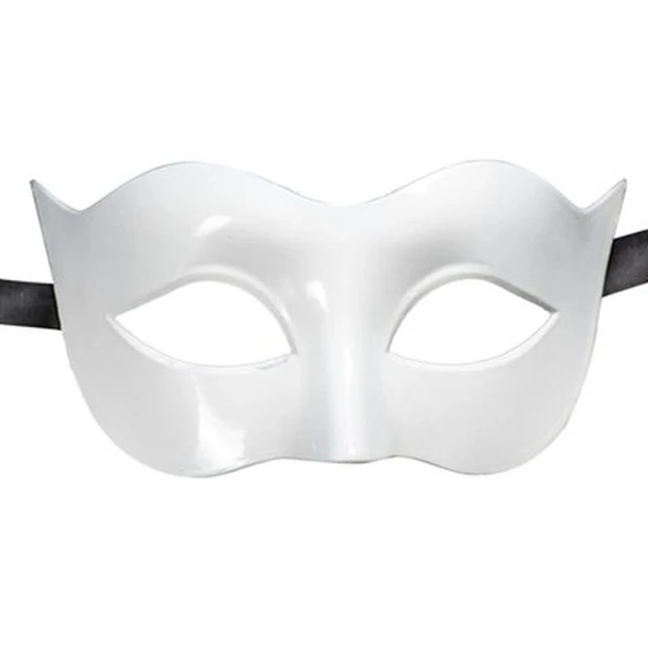 Beyaz Renk Masquerade Kostüm Partisi Venedik Balo Maskesi ürün görseli 1
