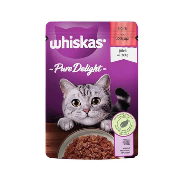 Whiskas Pure Delight Sığır Etli 85 gr Yetişkin Kedi Yaş Maması ürün görseli 1