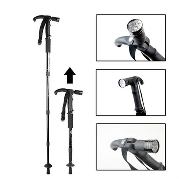 Boya Göre Ayarlı Işıklı Yürüyüş Bastonu LED Güçlü Aydınlatmalı Ergonomik Tasarım WT-002 ürün görseli 1