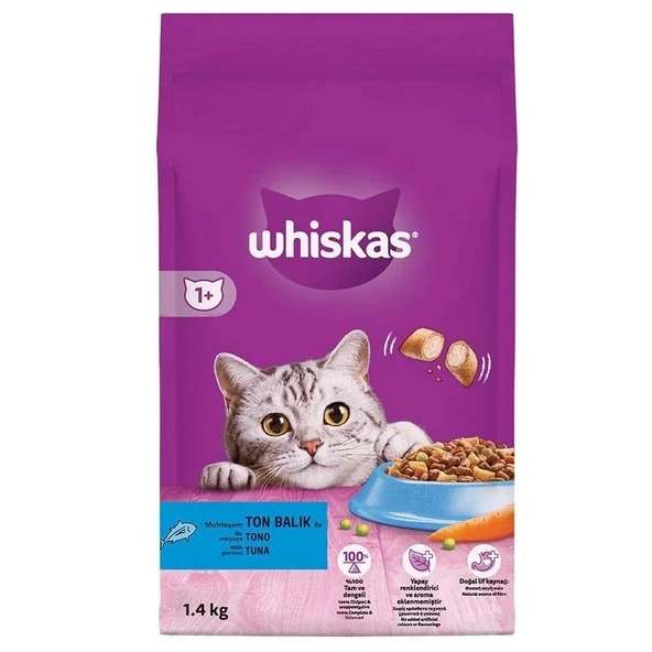 Whiskas Ton Balıklı ve Sebzeli 1.4 kg Yetişkin Kuru Kedi Maması ürün görseli 1