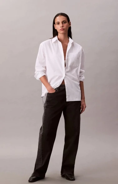 Calvin Klein Kadın Beyaz Gömlek ürün görseli 1