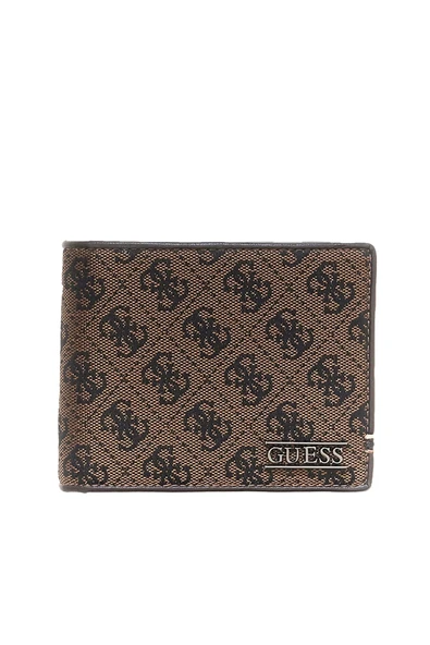 Guess Boston İkiye Katlanır Orta Boy Erkek Kahverengi Cüzdan SMBOLJLEA20-COF ürün görseli 1