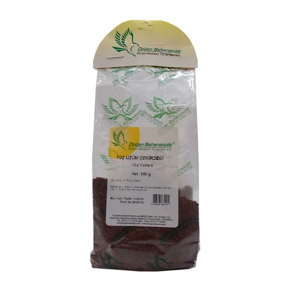 Üzüm Çekirdeği Öğütülmüş Doğal 100 Gr Paket ürün görseli 1