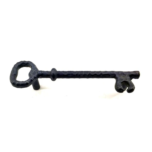 Antika Tarz Dekoratif Pirinç Anahtar Şeklinde Kapı Çekme Kolu, Mobilya, Sandık, Kutu Kulbu - 128mm, Oksit ürün görseli 1