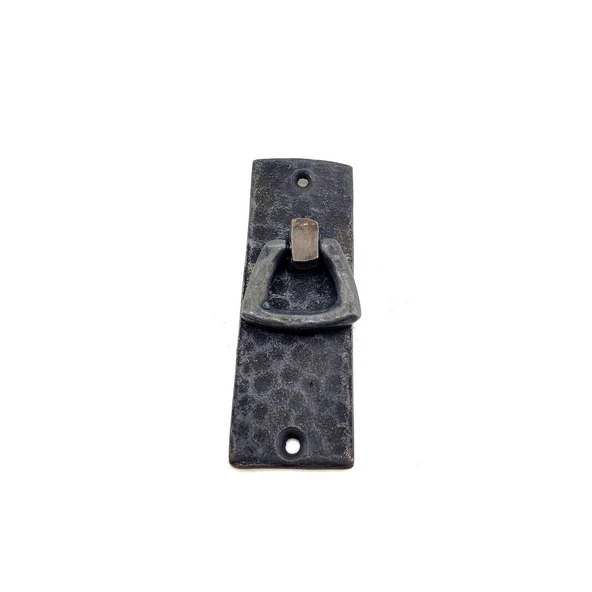 Antika Tarz Dekoratif Pirinç Dik Dövme Mobilya Kulbu - 90x31 mm, Oksit ürün görseli 1