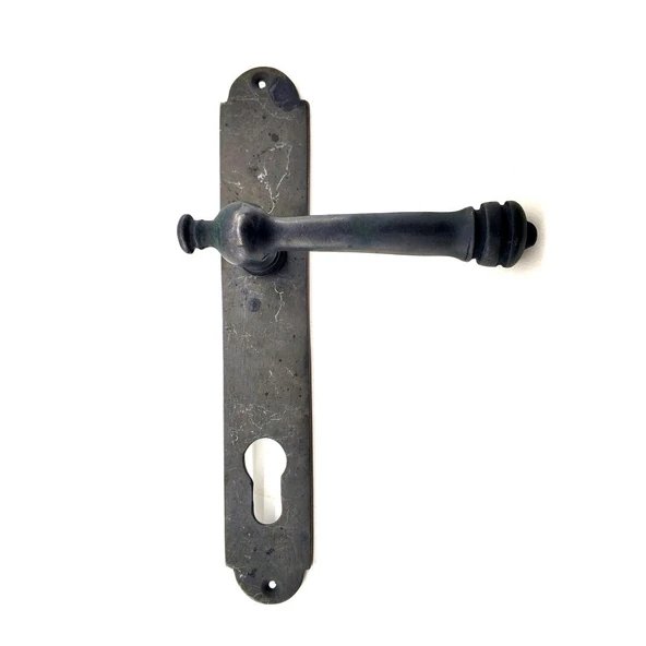 Antika Tarz Dekoratif Pirinç Taşra Yale Kapı Kolu - 220x35 mm, Oksit ürün görseli 1