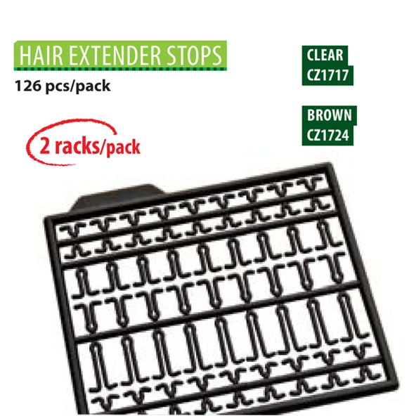 CZ 1724 Hair Extender Stops Brown (126Pcs) ürün görseli 1