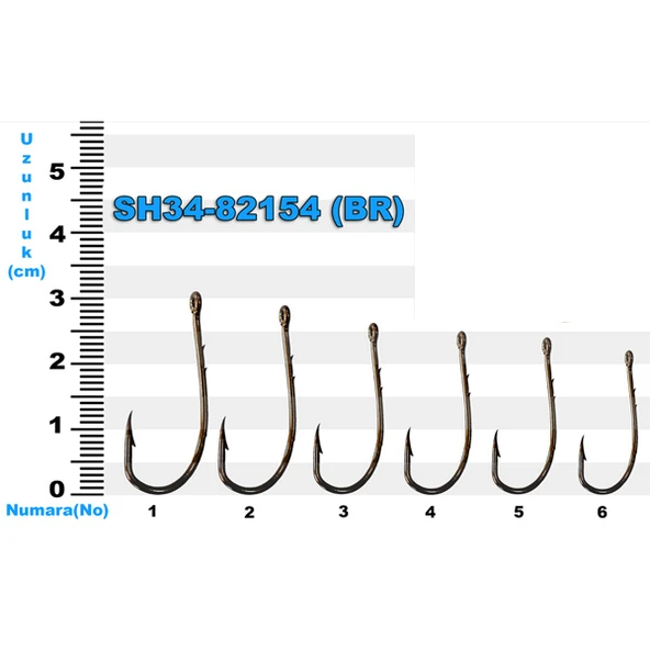 SH34-82154 Sea Horse No: 5/0 Bronz İğne (10'lu) ürün görseli 1