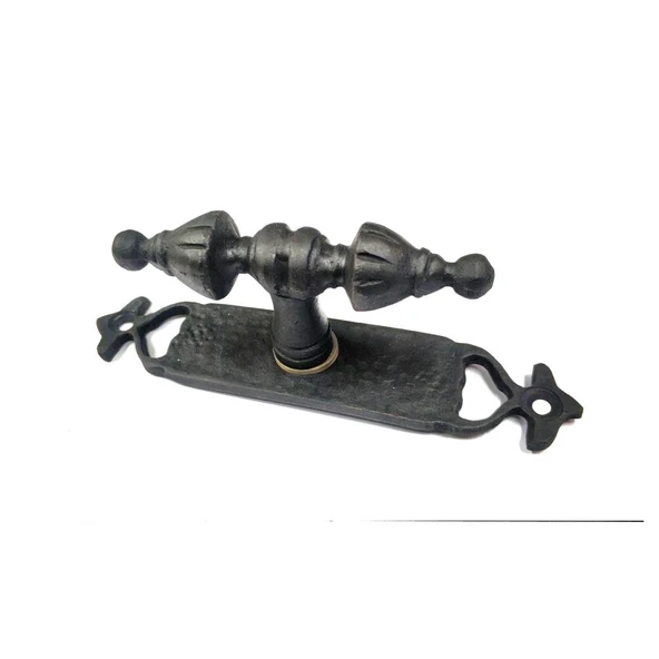 Antika Tarz Dekoratif Pirinç Burma Pencere Kolu - 152x32 mm, Oksit ürün görseli 1