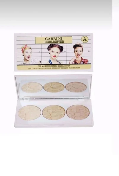 Gabrini 3'lü Aydınlatıcı A Paleti - Highlighter Ebr361 ürün görseli 1