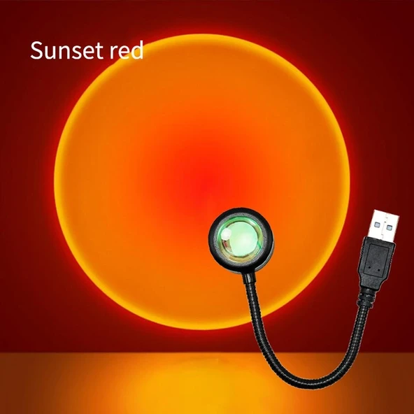 Taşınabilir Usb Sunset Lamba: Ev Ve Araba İçin Ambiyans Işığı ürün görseli 1