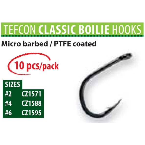CZ 1588 Tefcon Klasik Boilie Olta İğnesi #4 (10 Parça) ürün görseli 1