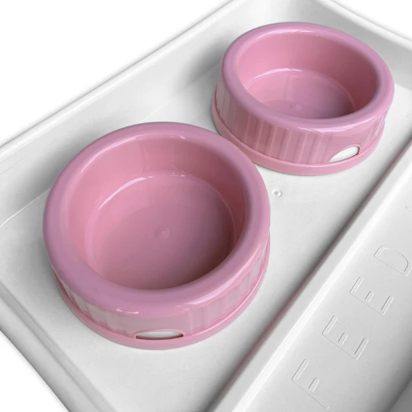 Kedi/Köpek Lüks Mama Seti Pembe - Resim 3